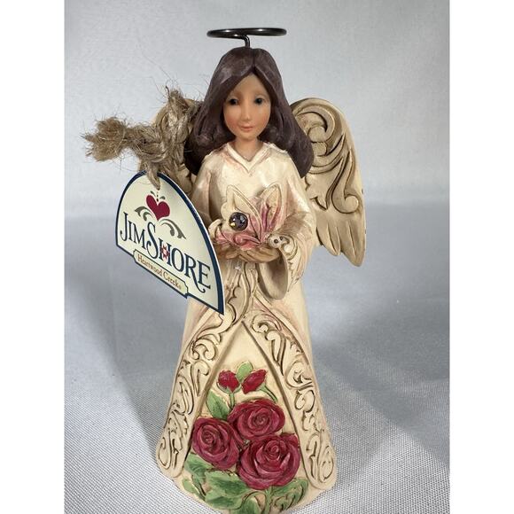 2018 Jim Shore JUNE Angel Flower Rose Birth Stone Alexandrite Month Figurine 6" - Picture 6 of 6